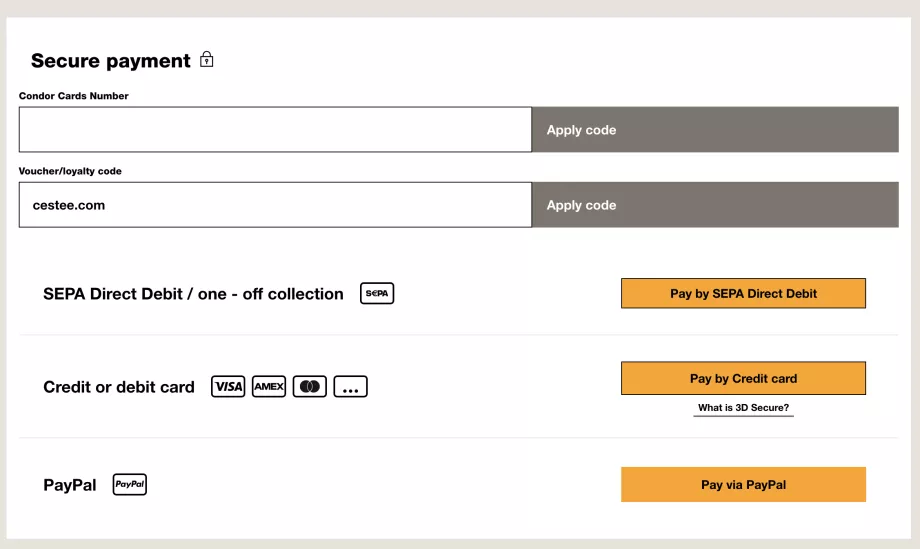 Promosyon kodu - Condor.com