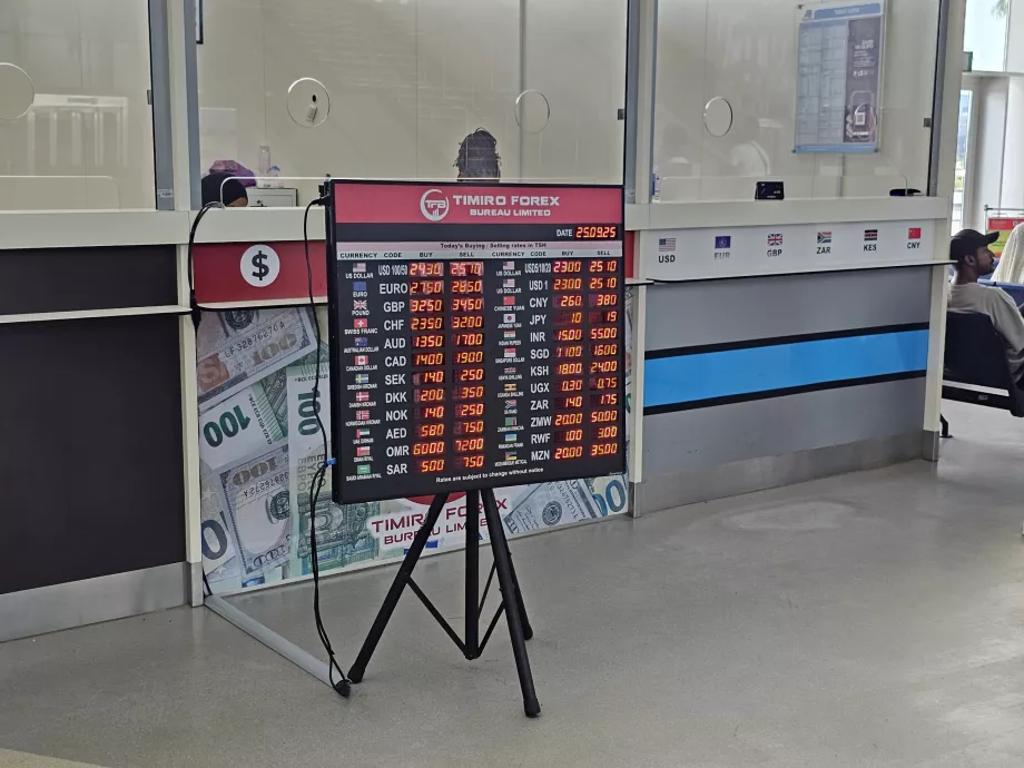 Terminal 3'teki döviz kurları