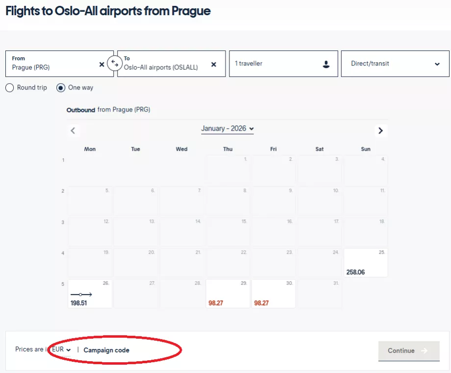 Promosyon kodunu girmek için alan