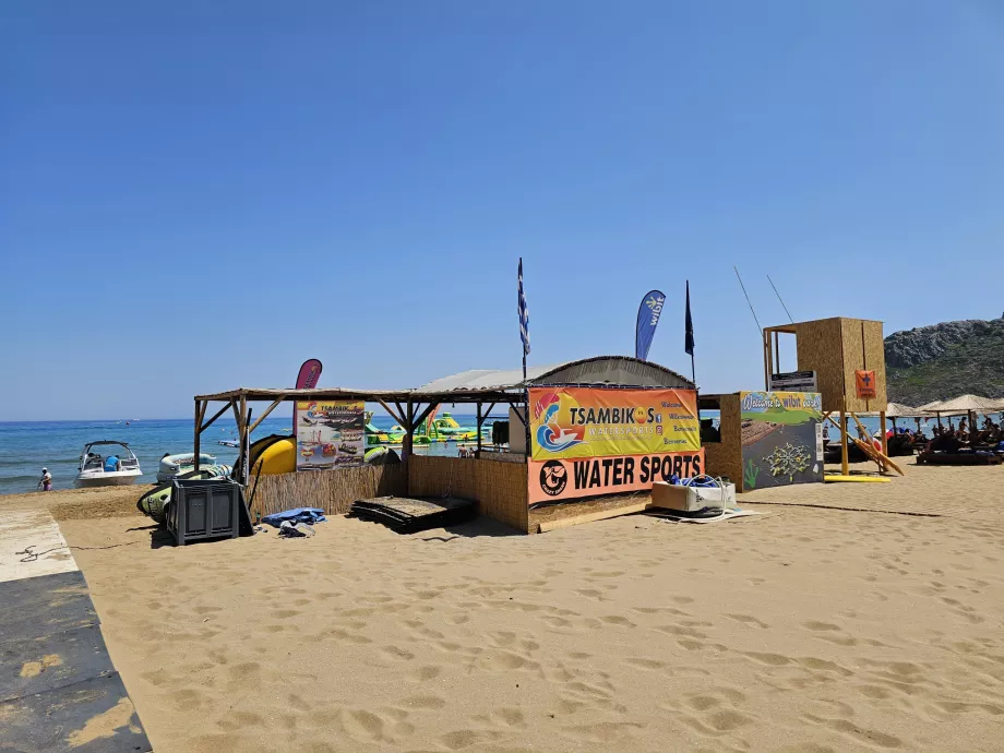 Su sporları, Tsambika plajı