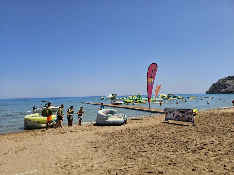 Su sporları, Tsambika plajı