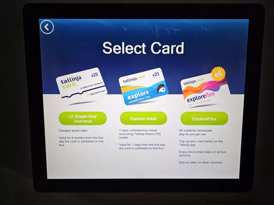 Bilet makinesinde bilet teklifi