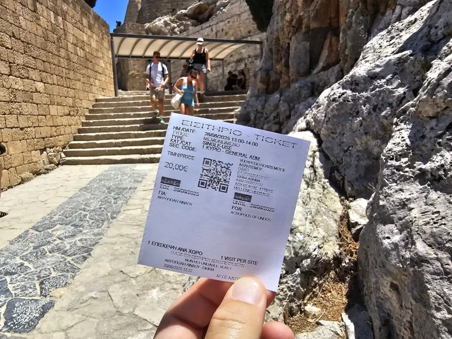 Lindos Akropolü için Bilet