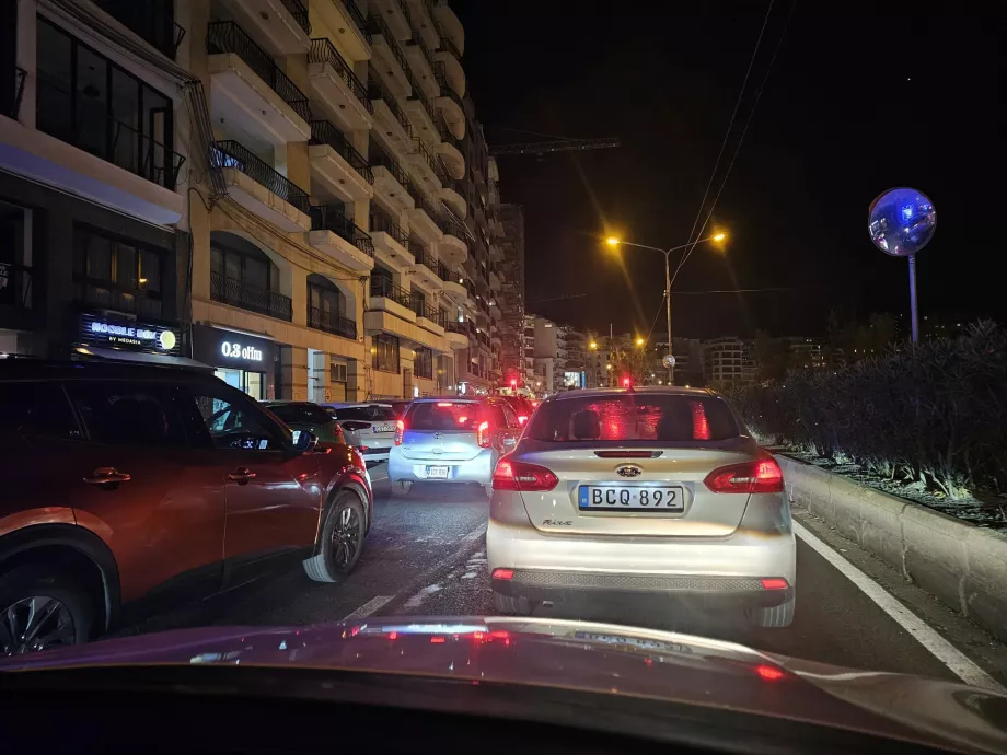 Malta'da trafik sıkışıklığı