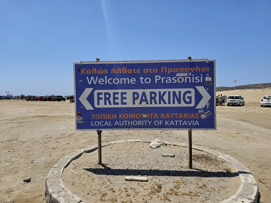 Ücretsiz otopark - Prasonisi