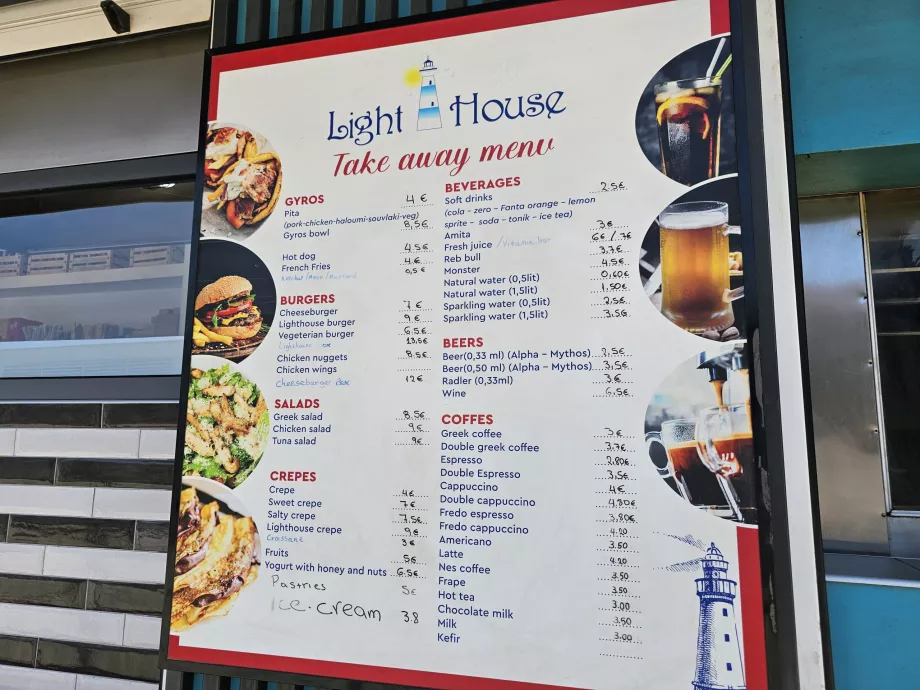 Prasonisi'de gıda fiyatları