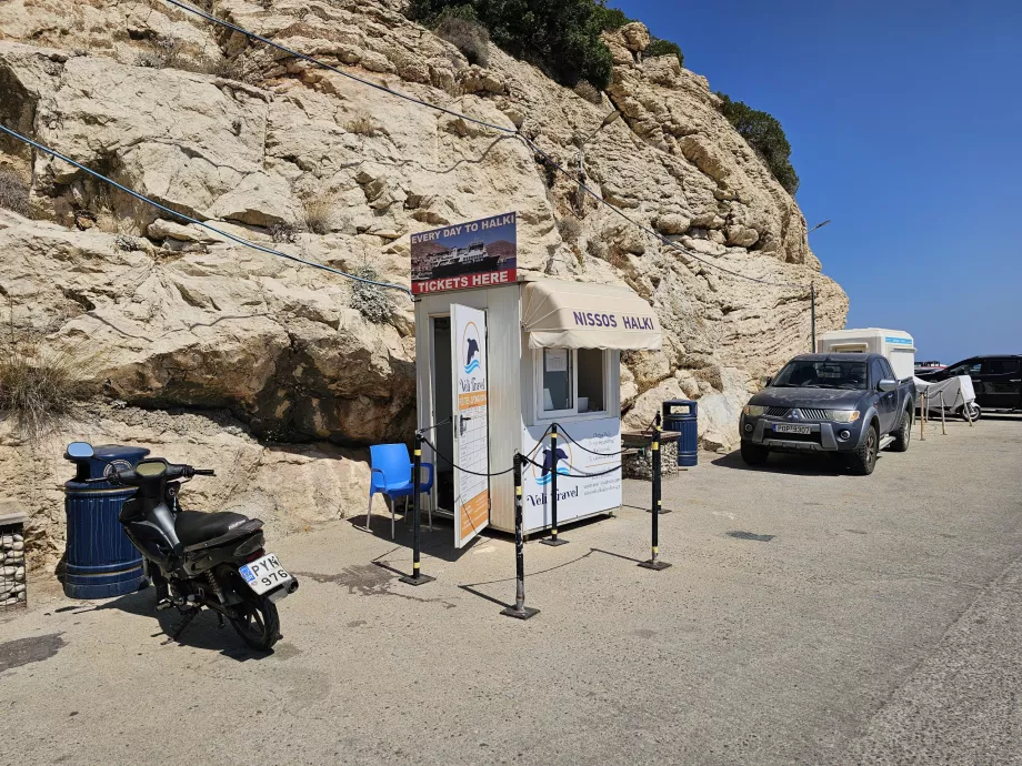 Feribot bilet dükkanı, Skala Kamirou limanı, Rodos