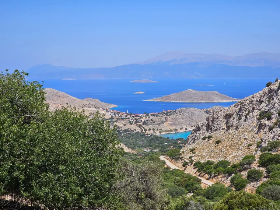 Chalki kasabasının görünümü