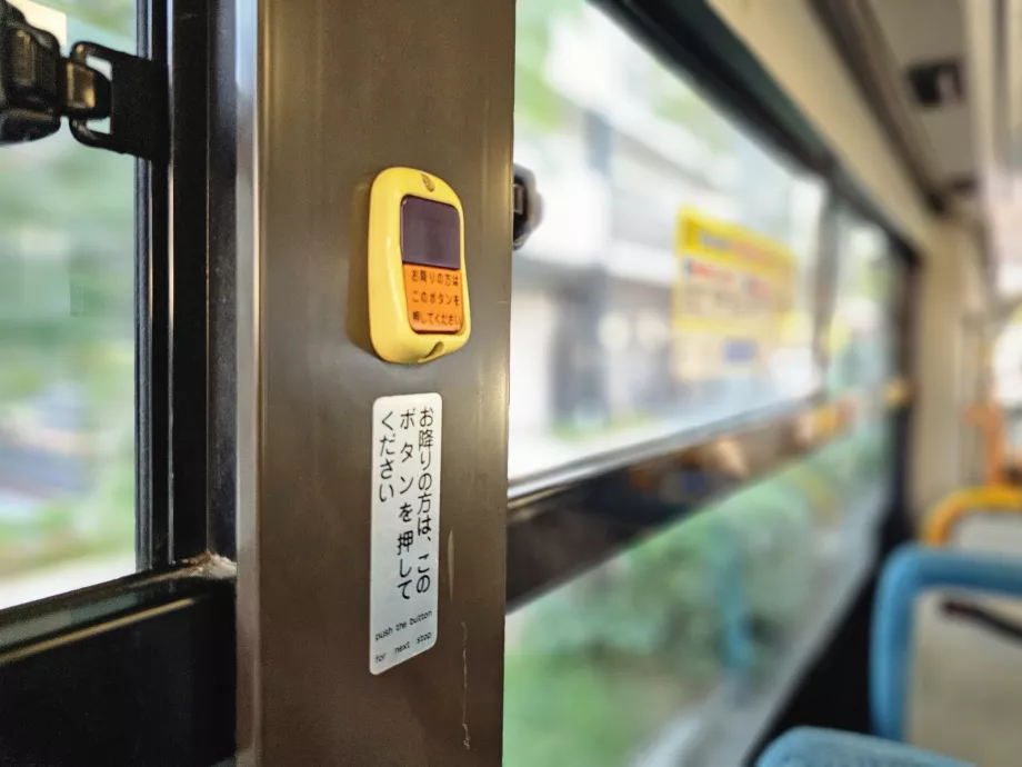 Otobüsteki durdurma düğmesi