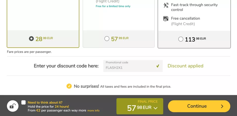 Promosyon kodu Vueling