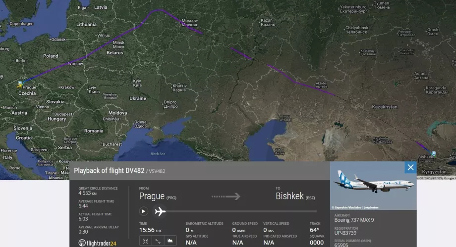 Prag - Bişkek Uçuşu