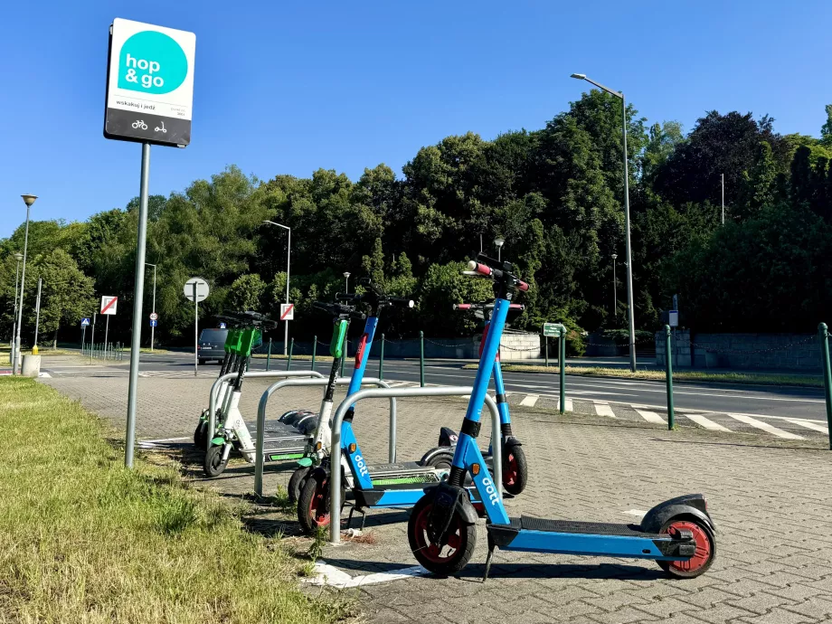 Poznan'deki Elektrikli scooterlar
