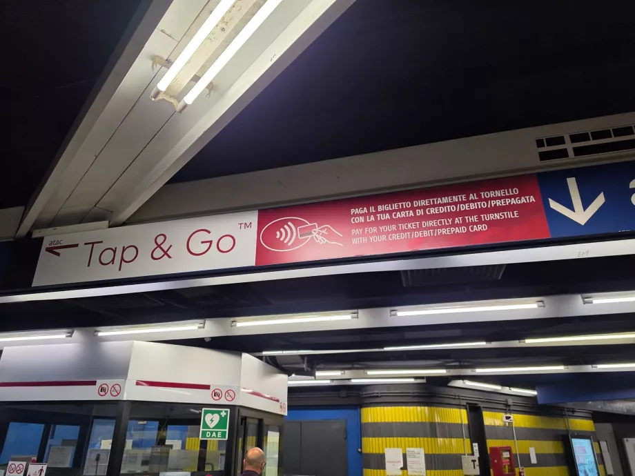 Metroda temassız ücret ödemesi hakkında bilgi