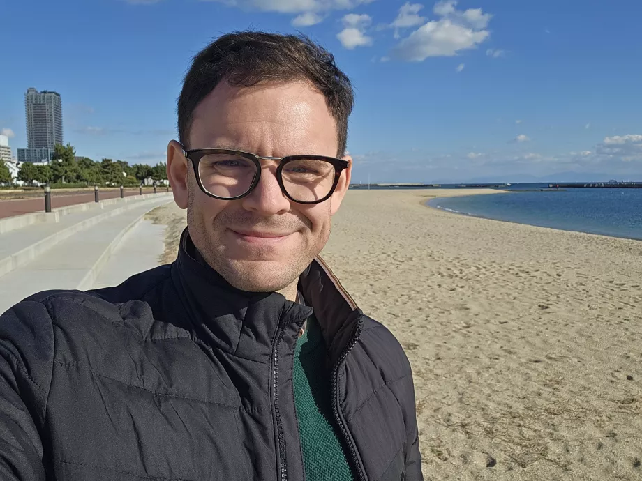 Kış aylarında Suma Plajı'nda ben