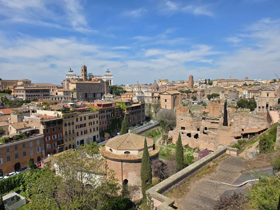 Palatine'den görülen Forum Romanum