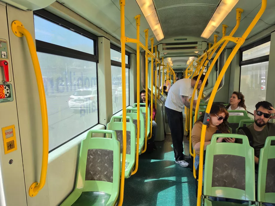 Roma'deki Tramvay içi