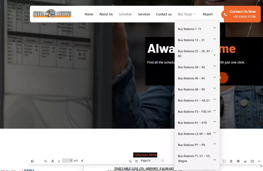 KTEL, zaman çizelgesi