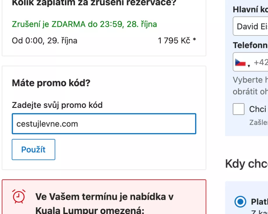 Promosyon kodu Booking.com