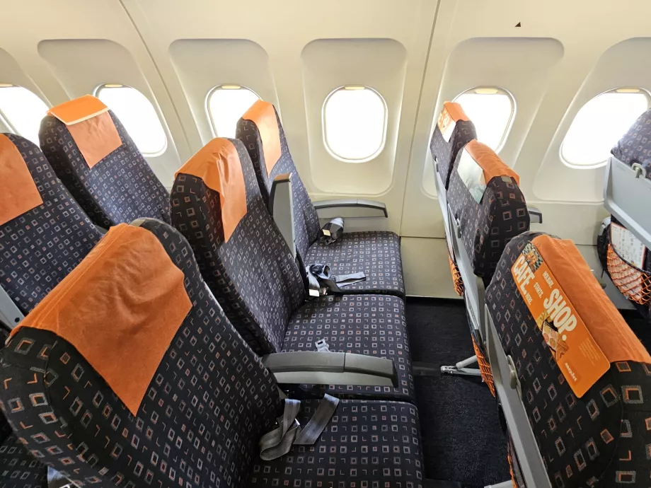 easyJet'teki koltuklar