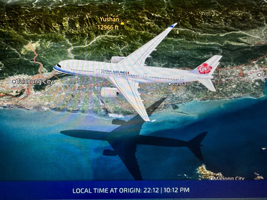 Harita üzerinde China Airlines uçakları