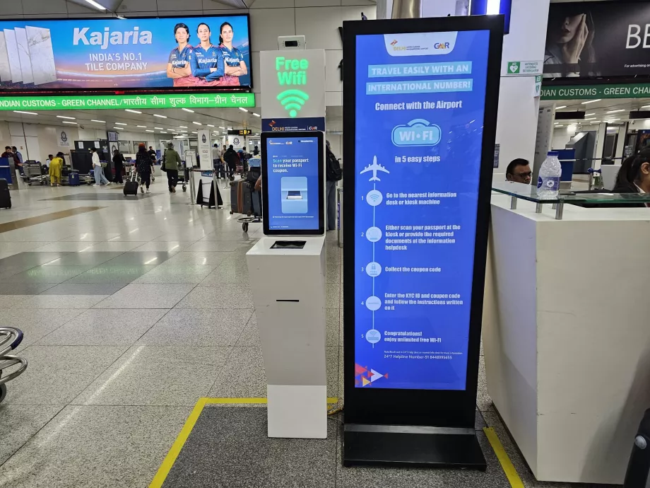 Wi-fi şifresi için kiosk