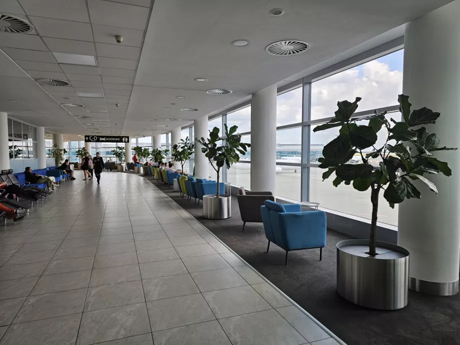 Rahat koltuklar, Terminal 1 transit alanı