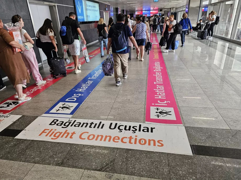 Transfer koridorlarının işaretlenmesi