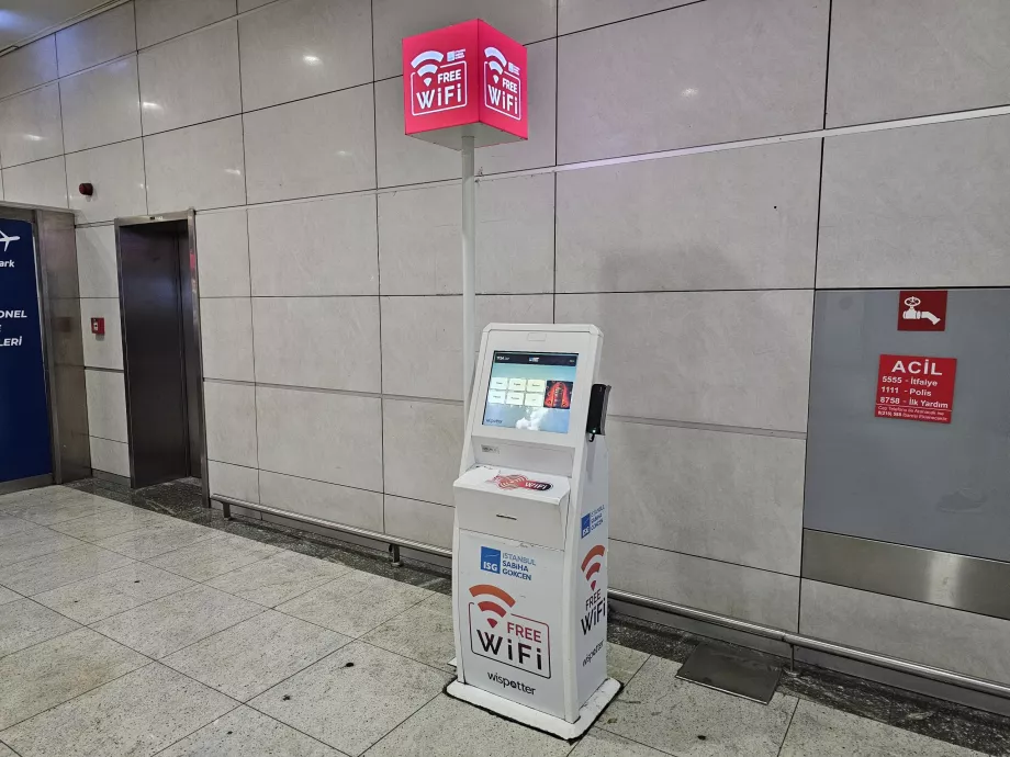 Wi-fi internet şifresi için kiosk