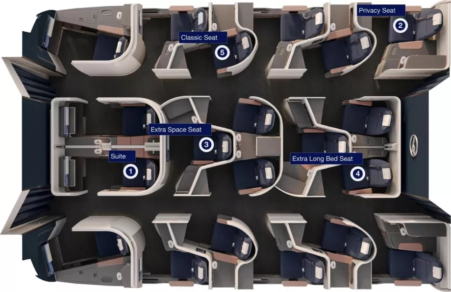 Koltuk düzeni ve tipleri, lufthansa.com'dan harita